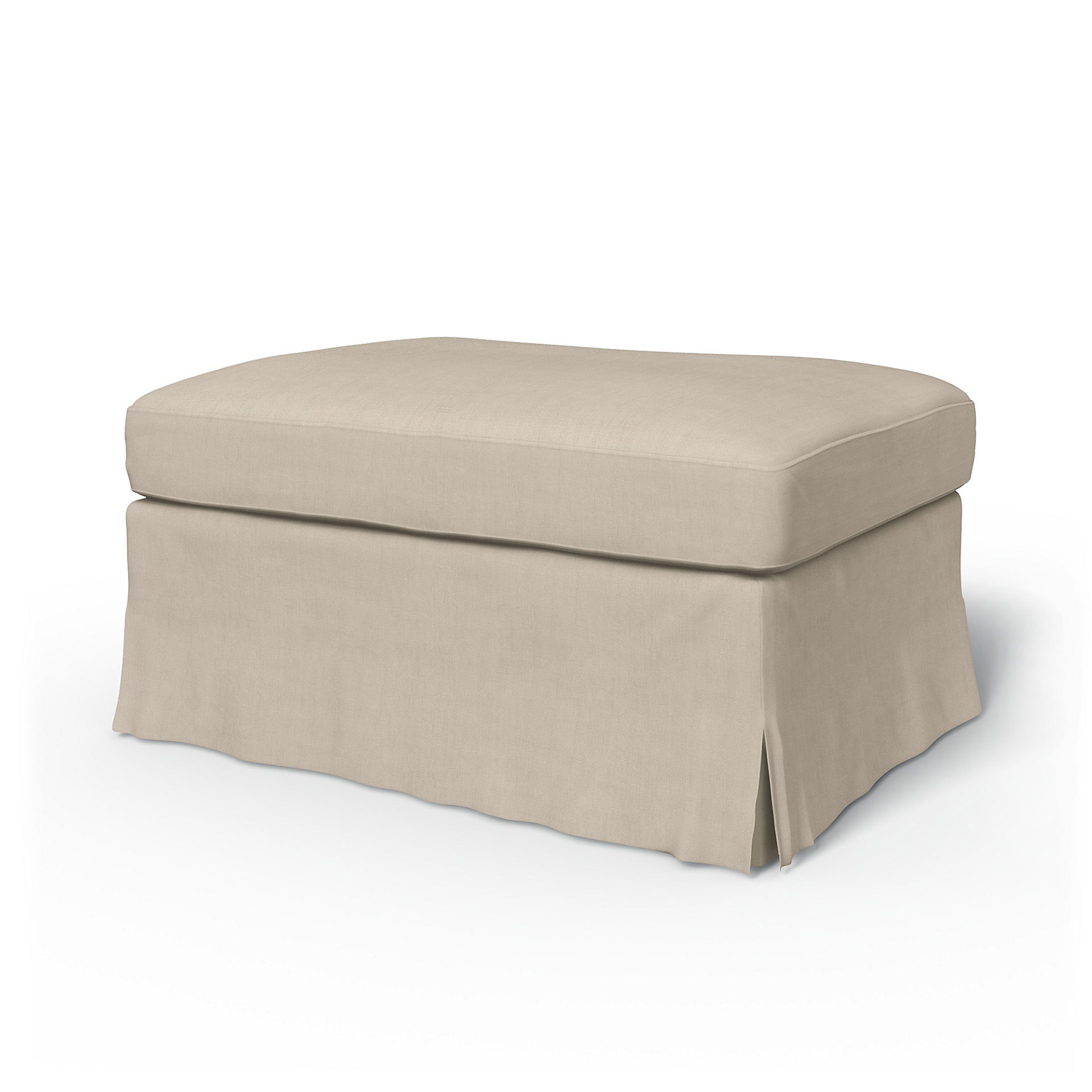 IKEA - Färlöv Footstool Cover, Parchment, Linen - Bemz