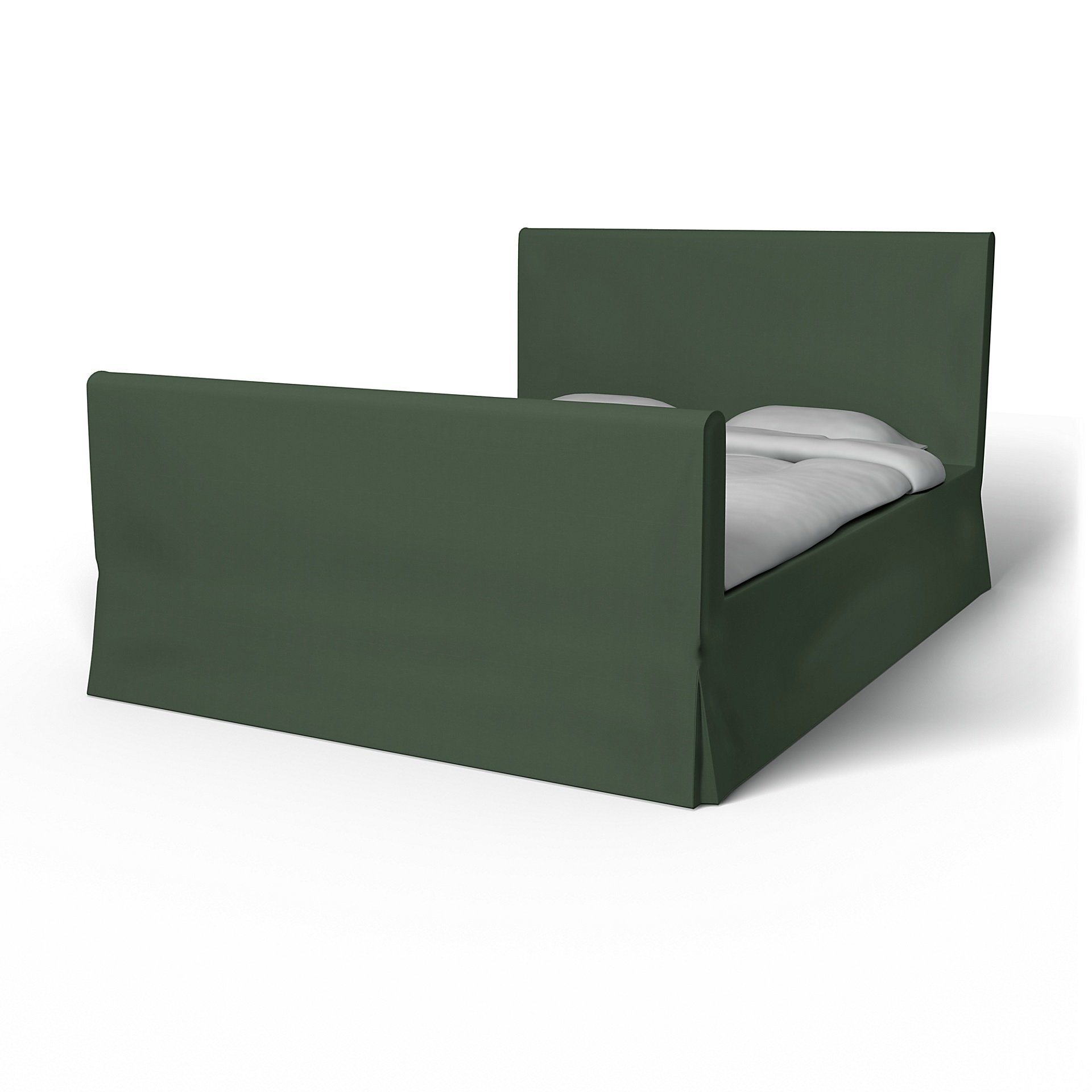 IKEA - Floro Bed Frame Cover, Thyme, Cotton - Bemz