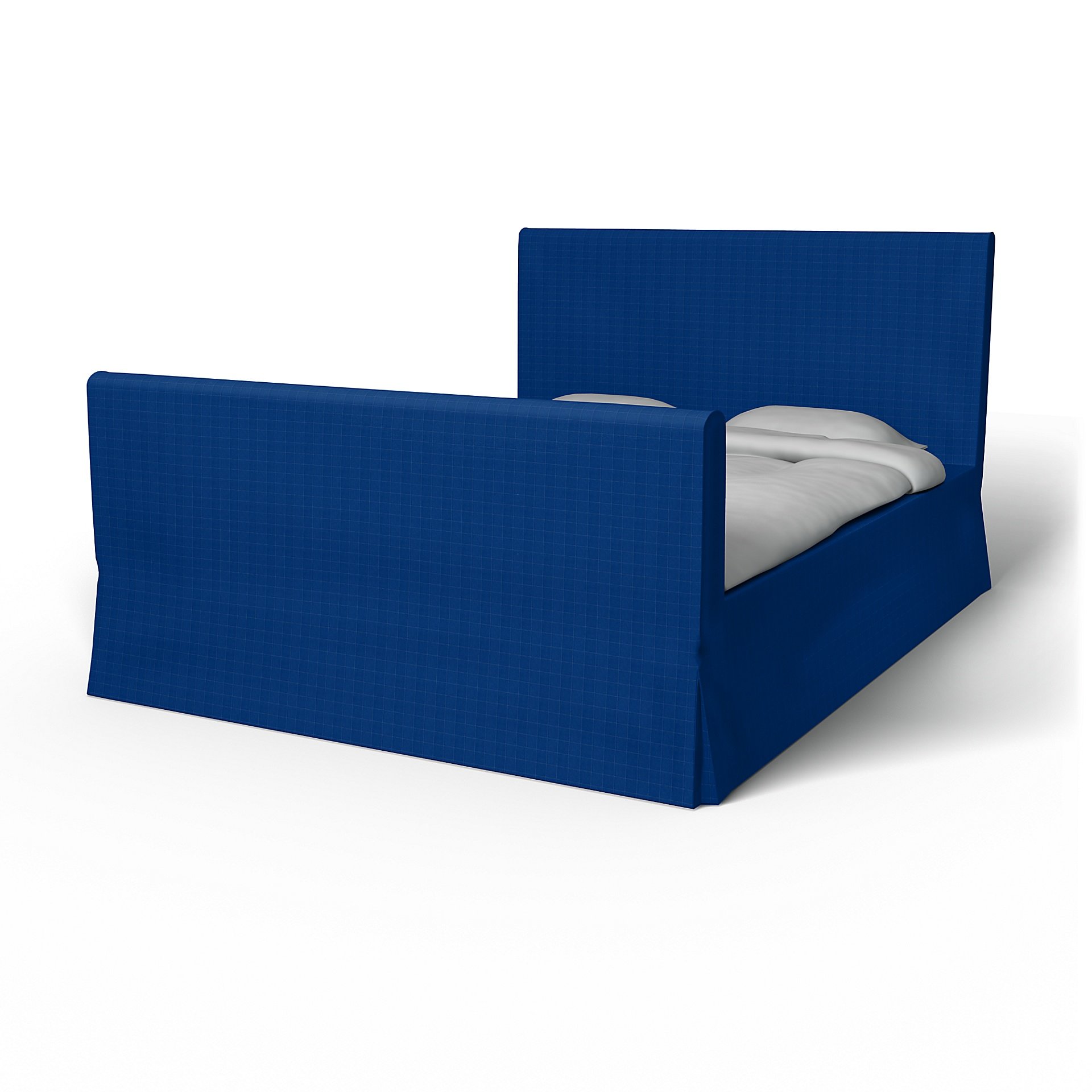 IKEA - Floro Bed Frame Cover, Lapis Blue, Velvet - Bemz
