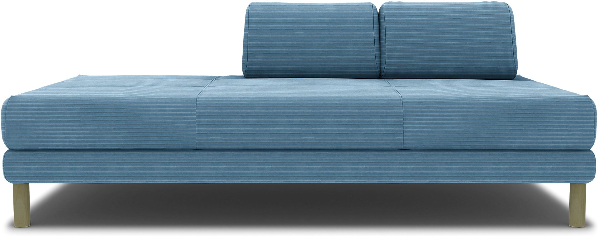 IKEA - Flottebo sofa bed cover 90 cm, Sky Blue, Corduroy - Bemz