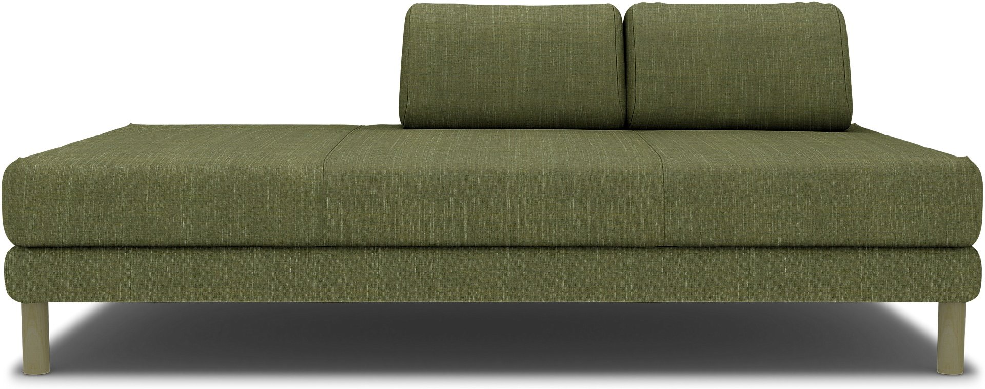 IKEA - Flottebo sofa bed cover 90 cm, Moss Green, Boucle & Texture - Bemz