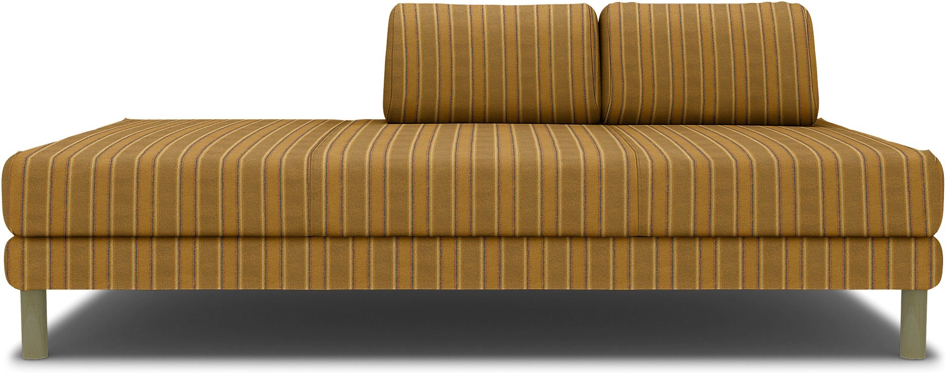 IKEA - Flottebo sofa bed cover 90 cm, Mustard Stripe, Cotton - Bemz