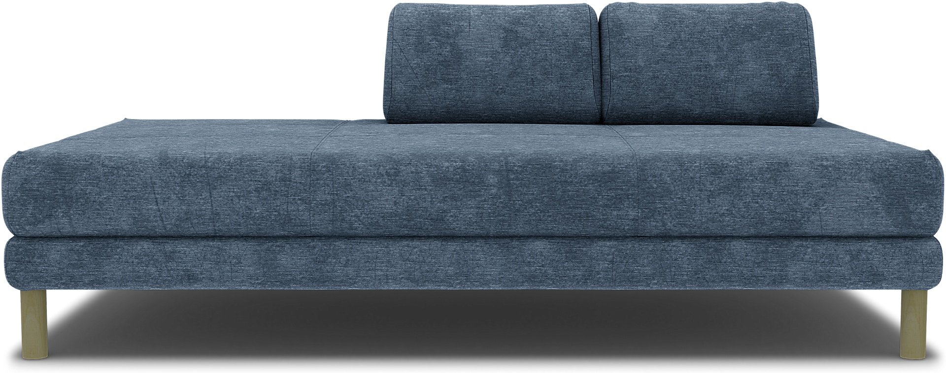 IKEA - Flottebo sofa bed cover 90 cm, Mineral Blue, Velvet - Bemz
