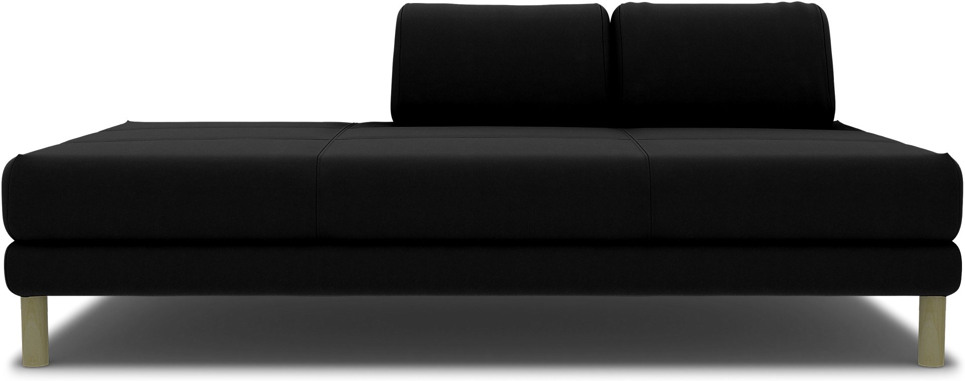 IKEA - Flottebo sofa bed cover 90 cm, Black, Velvet - Bemz
