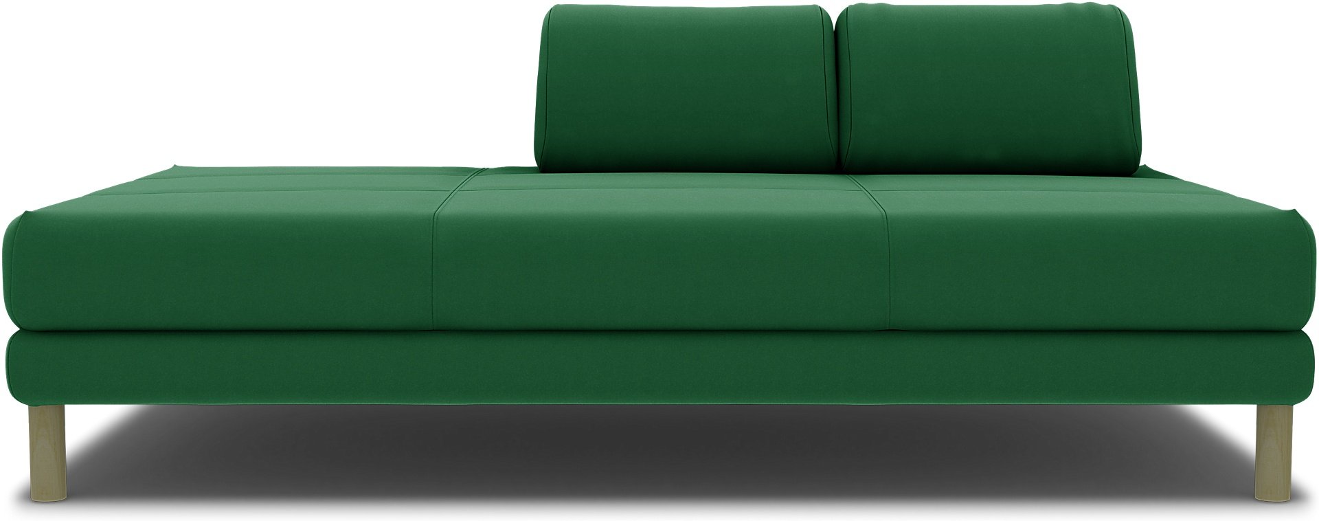 IKEA - Flottebo sofa bed cover 90 cm, Abundant Green, Velvet - Bemz