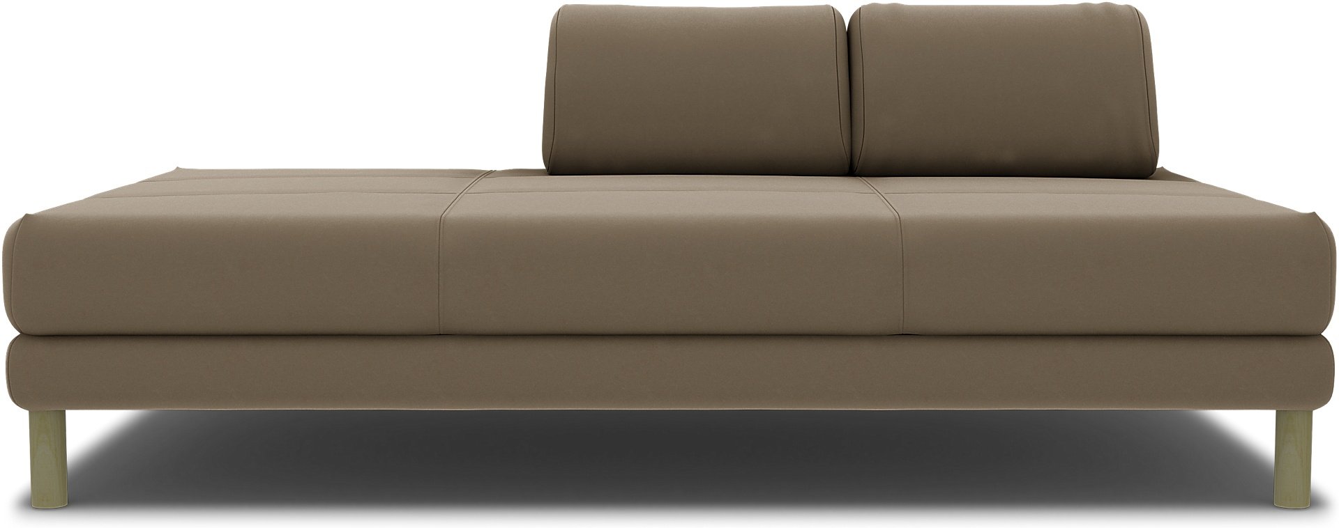 IKEA - Flottebo sofa bed cover 90 cm, Taupe, Velvet - Bemz
