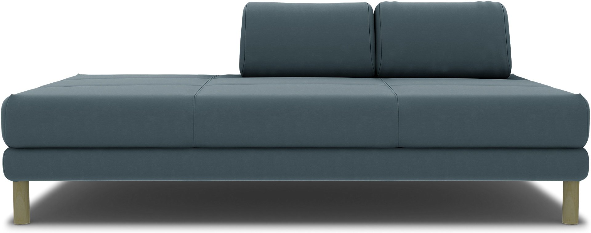 IKEA - Flottebo sofa bed cover 90 cm, Duck Egg, Velvet - Bemz