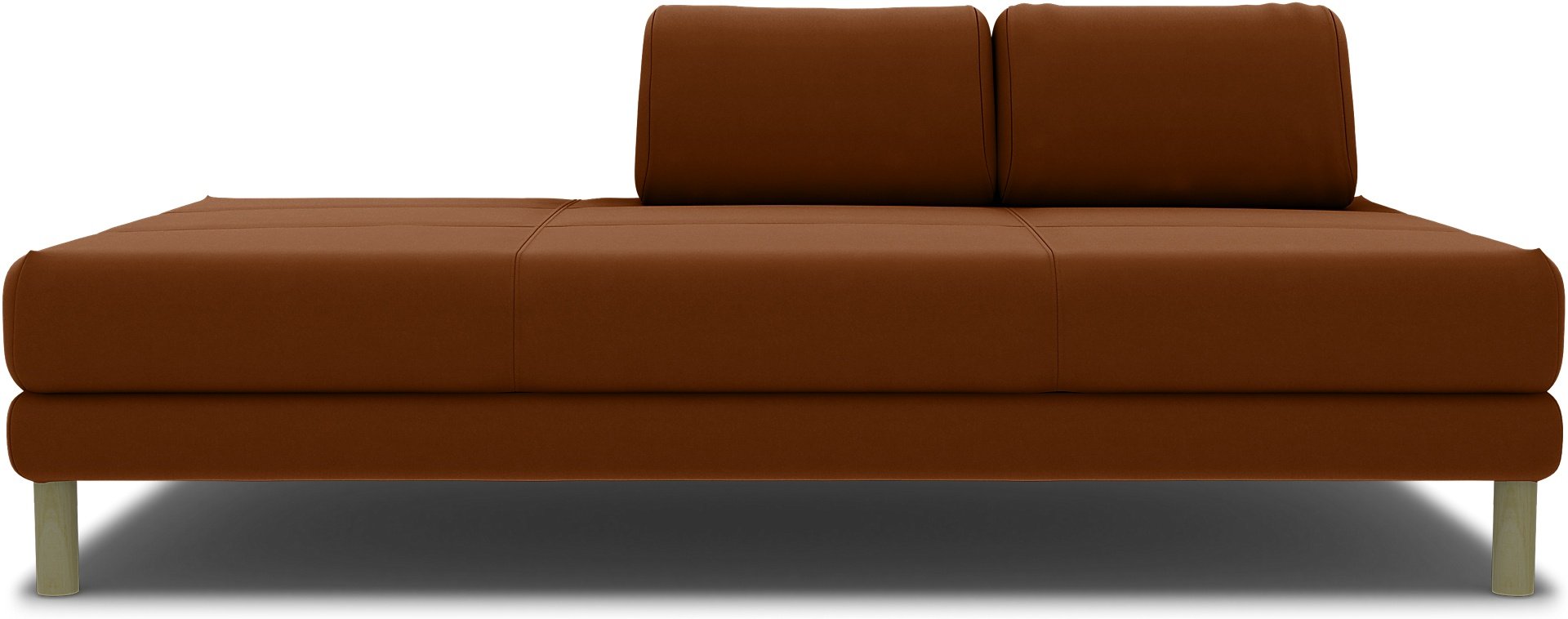 IKEA - Flottebo sofa bed cover 90 cm, Cinnamon, Velvet - Bemz
