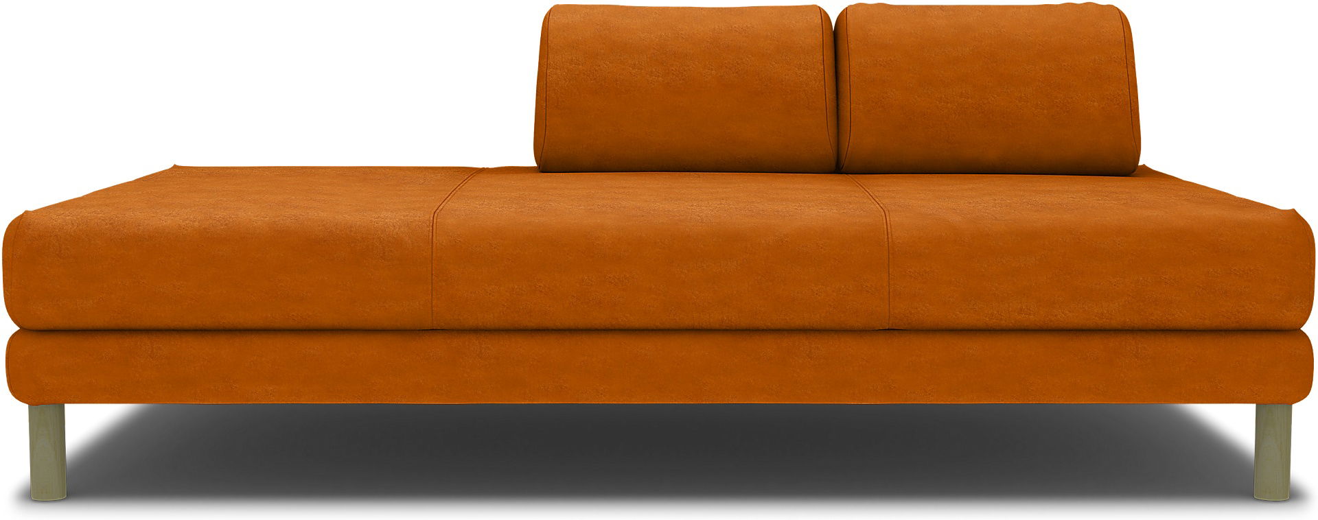 IKEA - Flottebo sofa bed cover 90 cm, Cognac, Velvet - Bemz