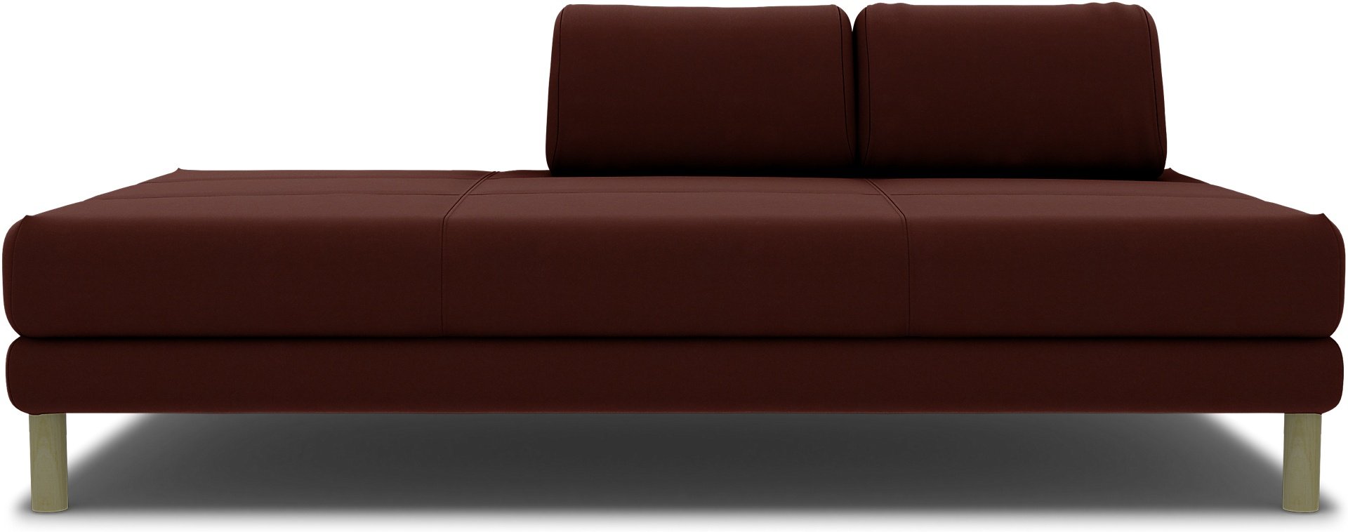 IKEA - Flottebo sofa bed cover 90 cm, Ground Coffee, Velvet - Bemz