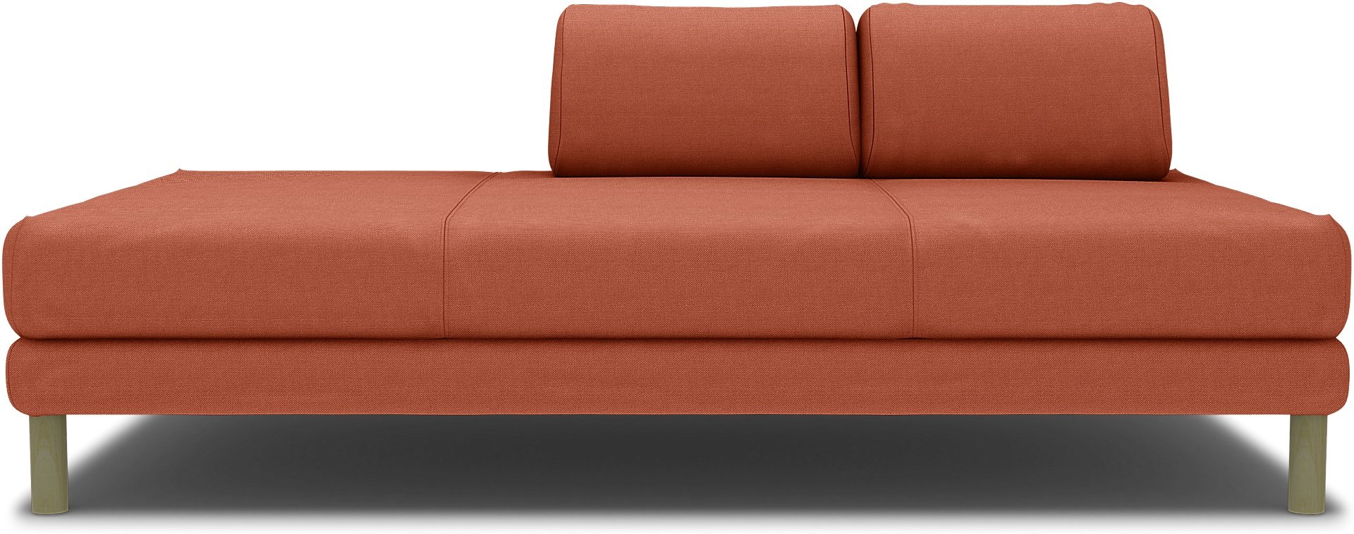 IKEA - Flottebo sofa bed cover 90 cm, Burnt Orange, Linen - Bemz