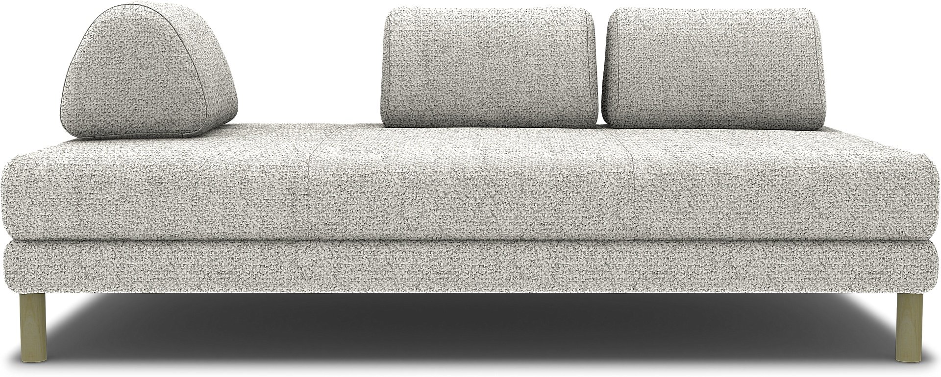 IKEA - Flottebo sofa bed cover 120 cm, Driftwood, Boucle & Texture - Bemz