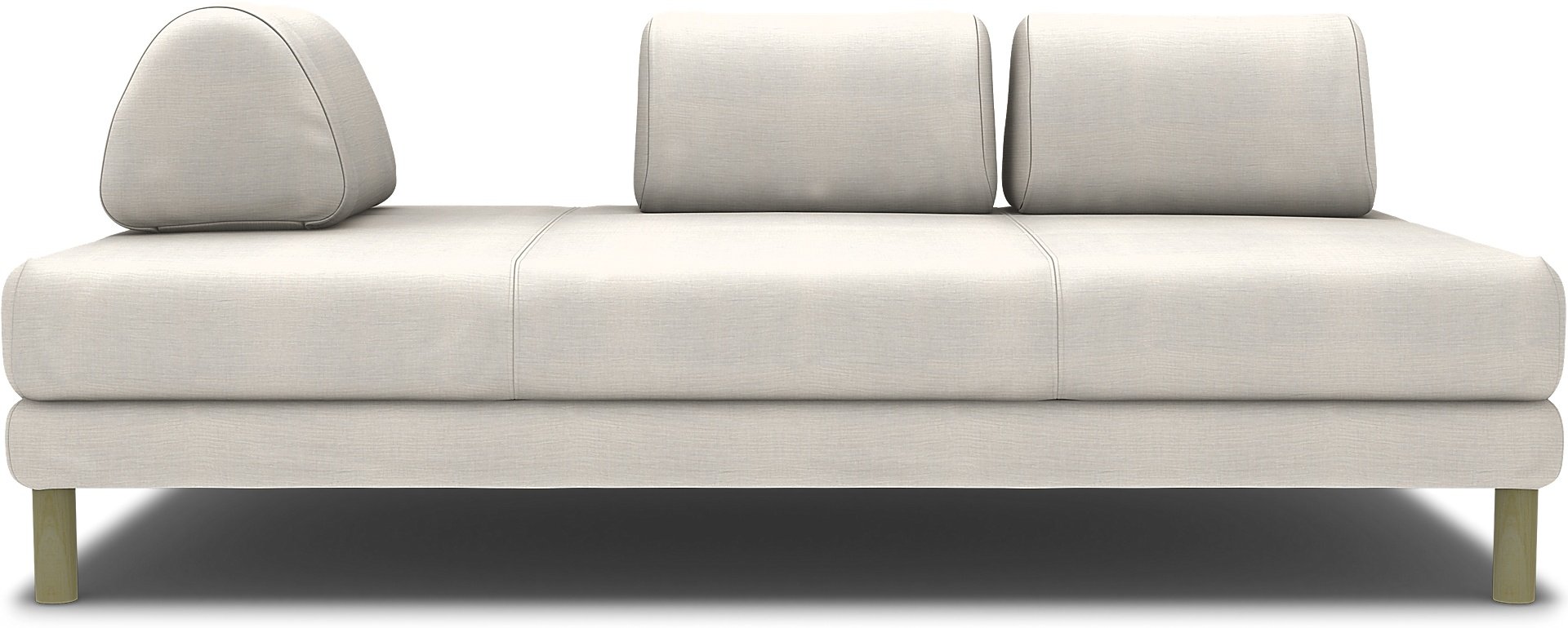 IKEA - Flottebo sofa bed cover 120 cm, Soft White, Linen - Bemz