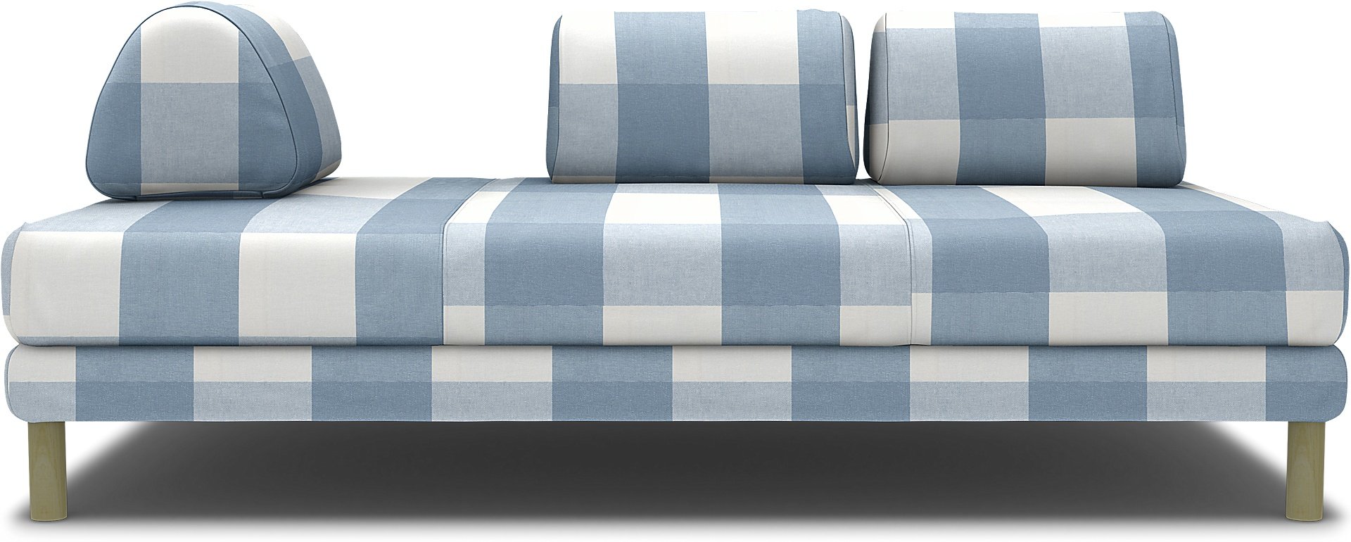 IKEA - Flottebo sofa bed cover 120 cm, Sky Blue, Linen - Bemz