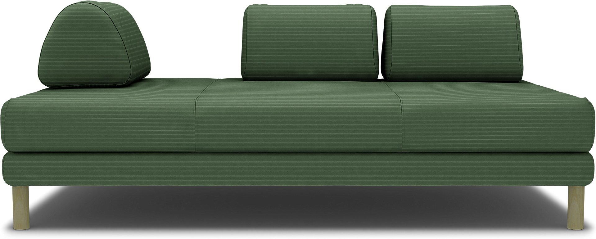 IKEA - Flottebo sofa bed cover 120 cm, Palm Green, Corduroy - Bemz