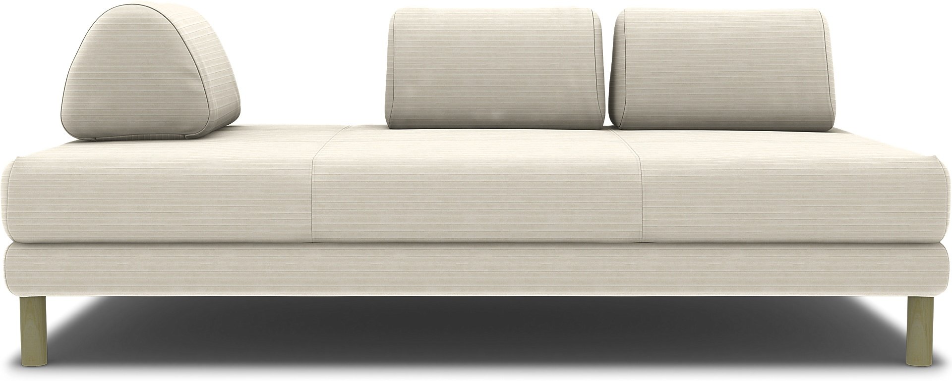 IKEA - Flottebo sofa bed cover 120 cm, Tofu, Corduroy - Bemz