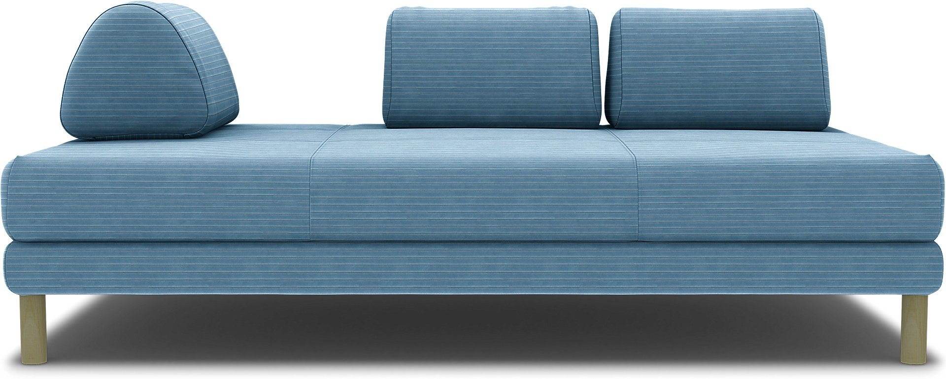 IKEA - Flottebo sofa bed cover 120 cm, Sky Blue, Corduroy - Bemz