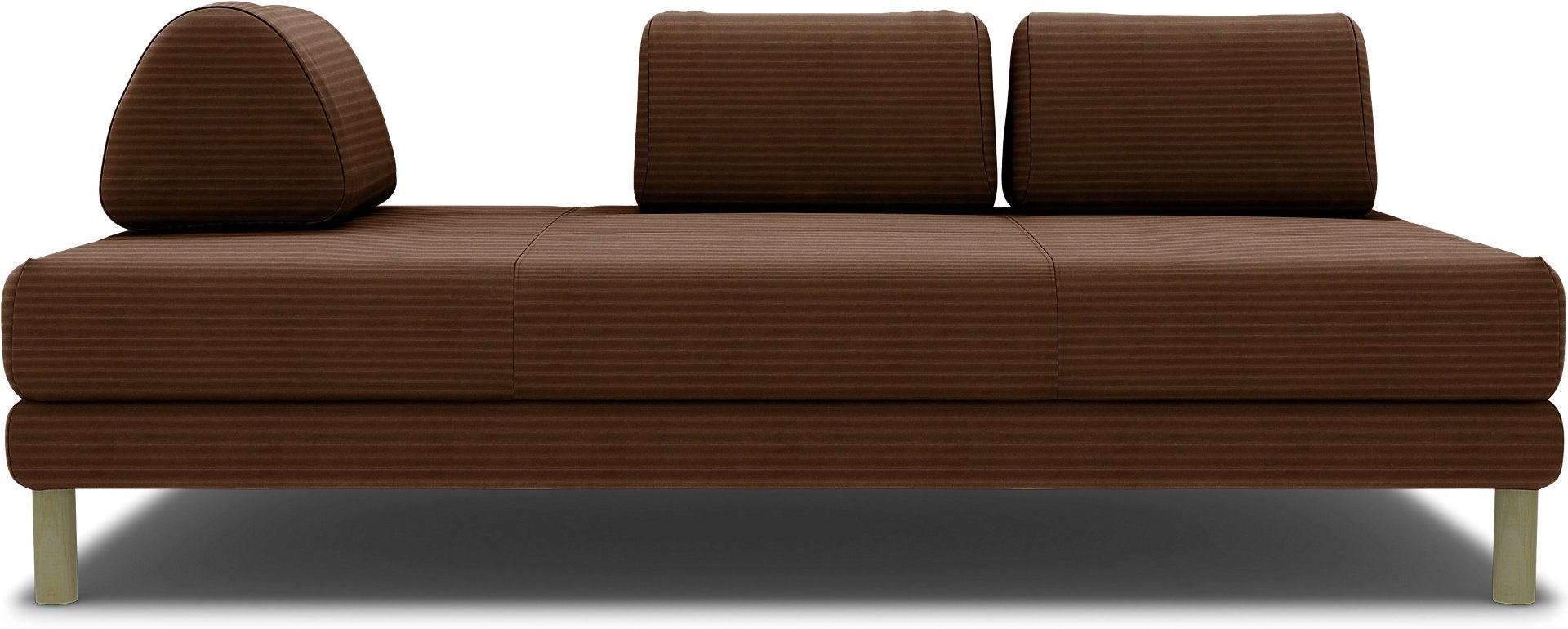 IKEA - Flottebo sofa bed cover 120 cm, Chocolate Brown, Corduroy - Bemz