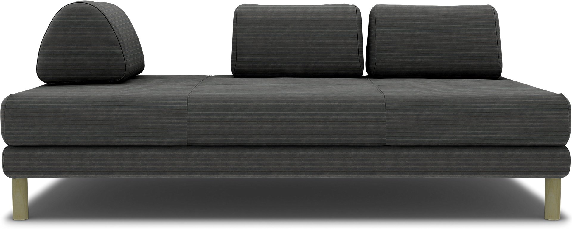 IKEA - Flottebo sofa bed cover 120 cm, Licorice, Corduroy - Bemz