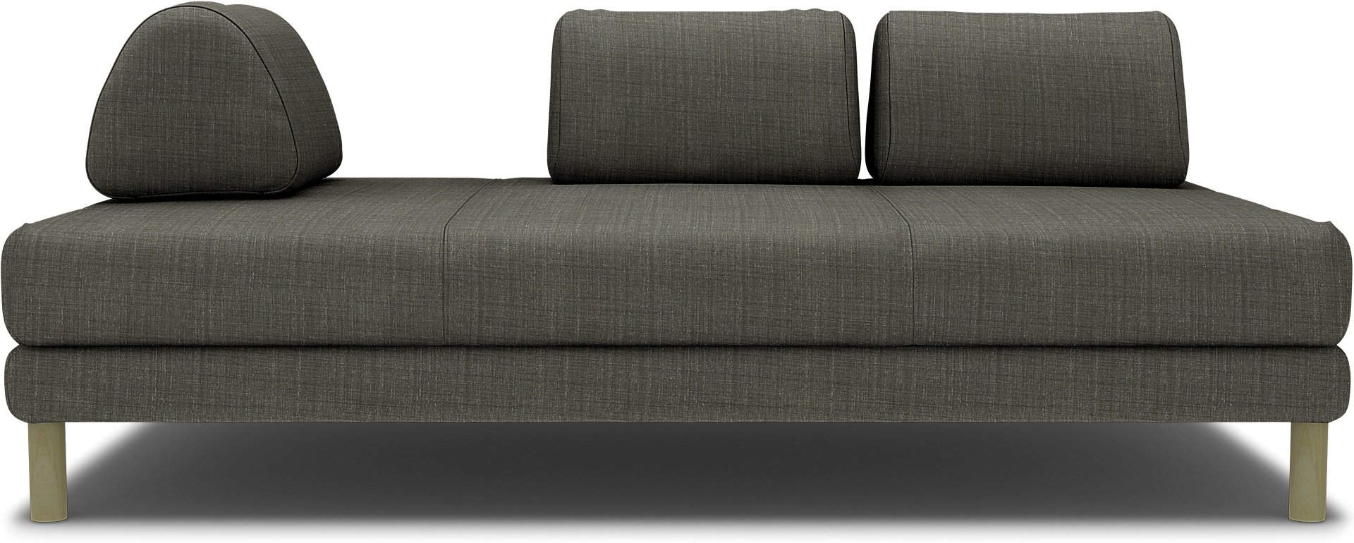 IKEA - Flottebo sofa bed cover 120 cm, Mole Brown, Boucle & Texture - Bemz