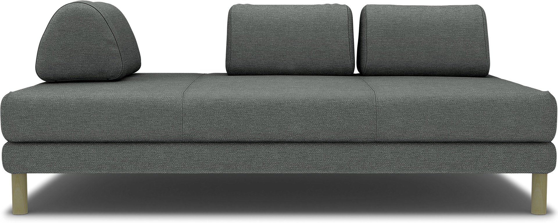 IKEA - Överdrag till Flottebo bäddsoffa 120 cm, Laurel, BOUCLÉ & TEXTUR - Bemz