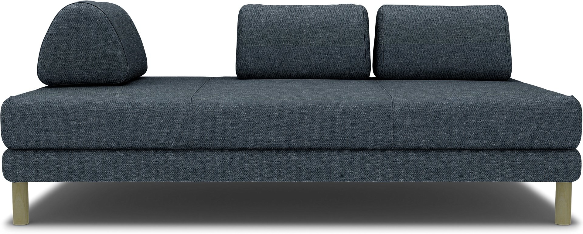 IKEA - Flottebo sofa bed cover 120 cm, Denim, Boucle & Texture - Bemz