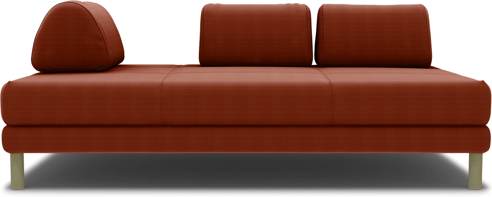 IKEA - Flottebo sofa bed cover 120 cm, Burnt Sienna, Velvet - Bemz