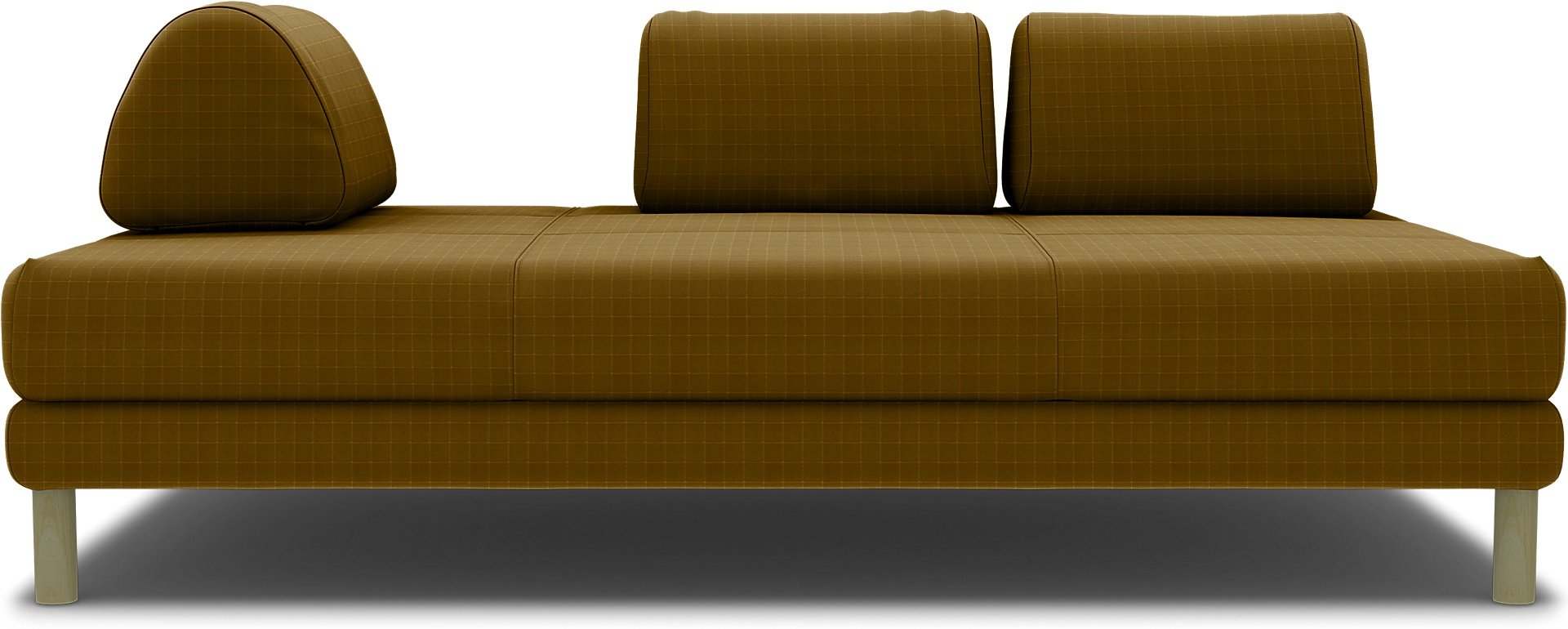 IKEA - Flottebo sofa bed cover 120 cm, Turmeric, Velvet - Bemz