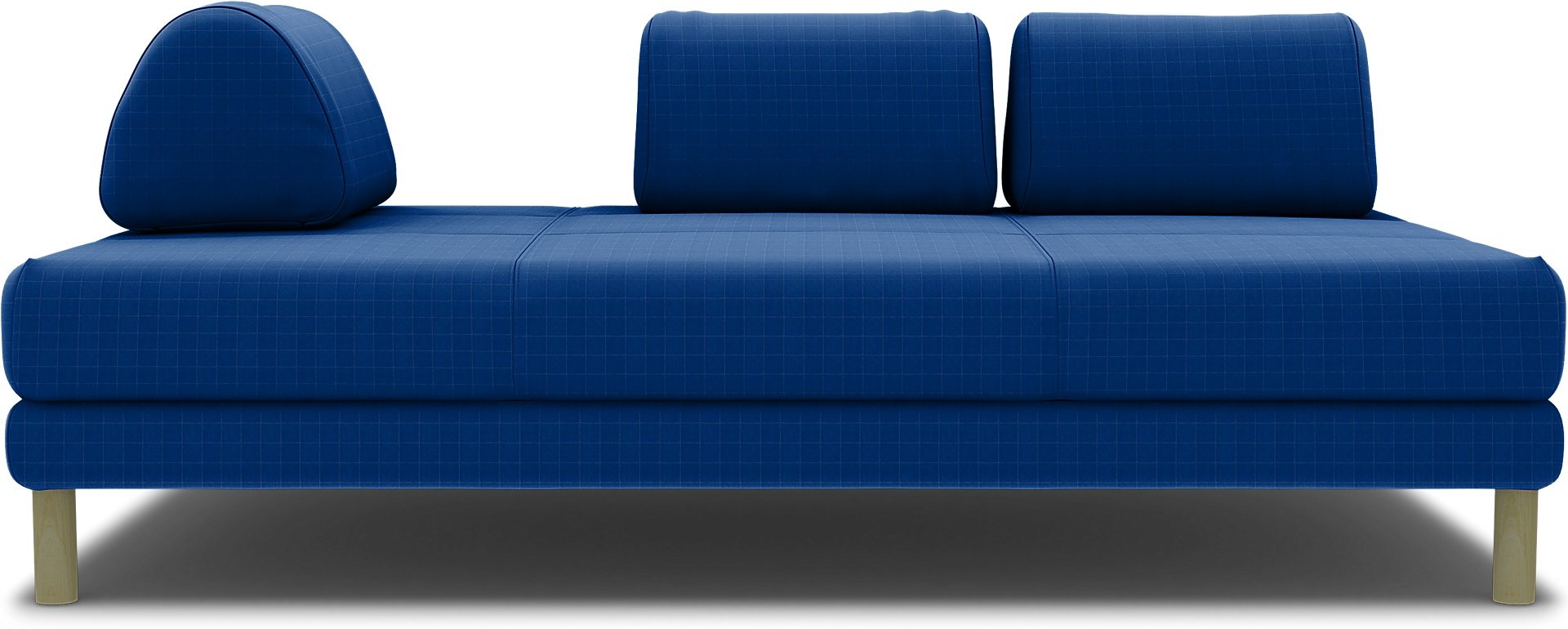 IKEA - Flottebo sofa bed cover 120 cm, Lapis Blue, Velvet - Bemz