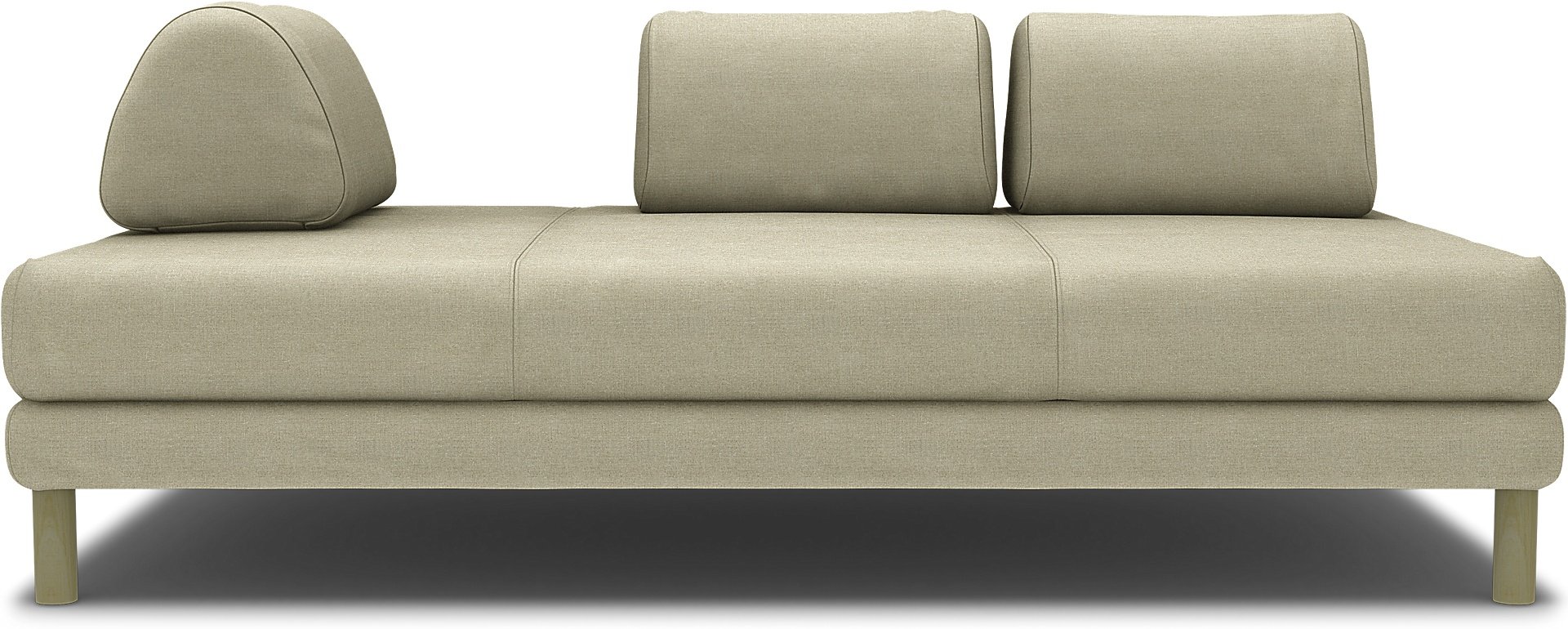 IKEA - Flottebo sofa bed cover 120 cm, Pebble, Linen - Bemz