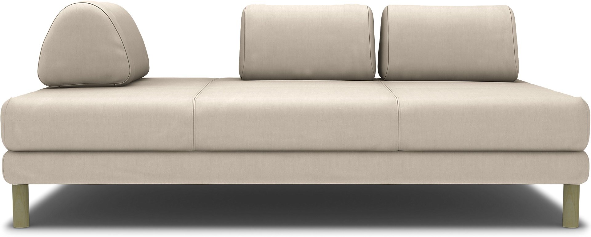 IKEA - Flottebo sofa bed cover 120 cm, Parchment, Linen - Bemz
