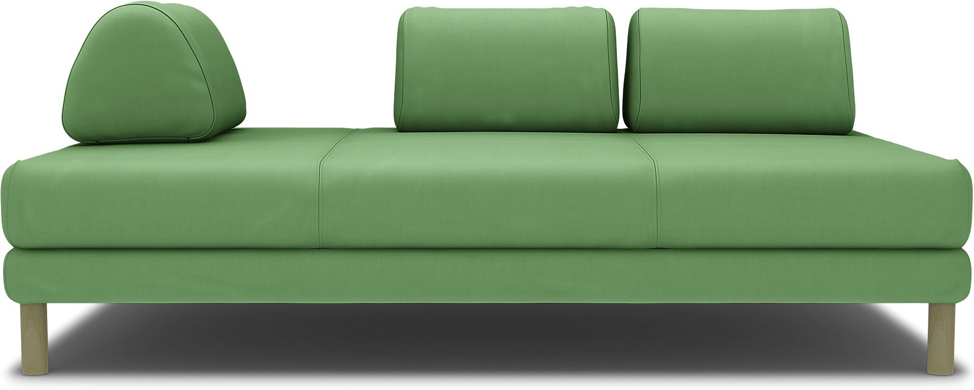 IKEA - Överdrag till Flottebo bäddsoffa 120 cm, Apple Green, Linne - Bemz
