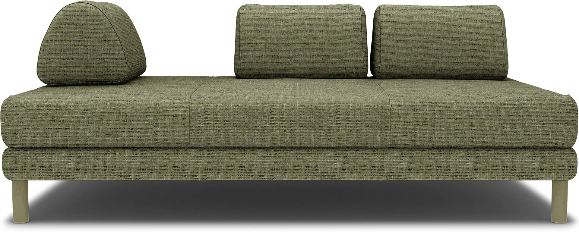 IKEA - Flottebo sofa bed cover 120 cm, Meadow Green, Boucle & Texture - Bemz