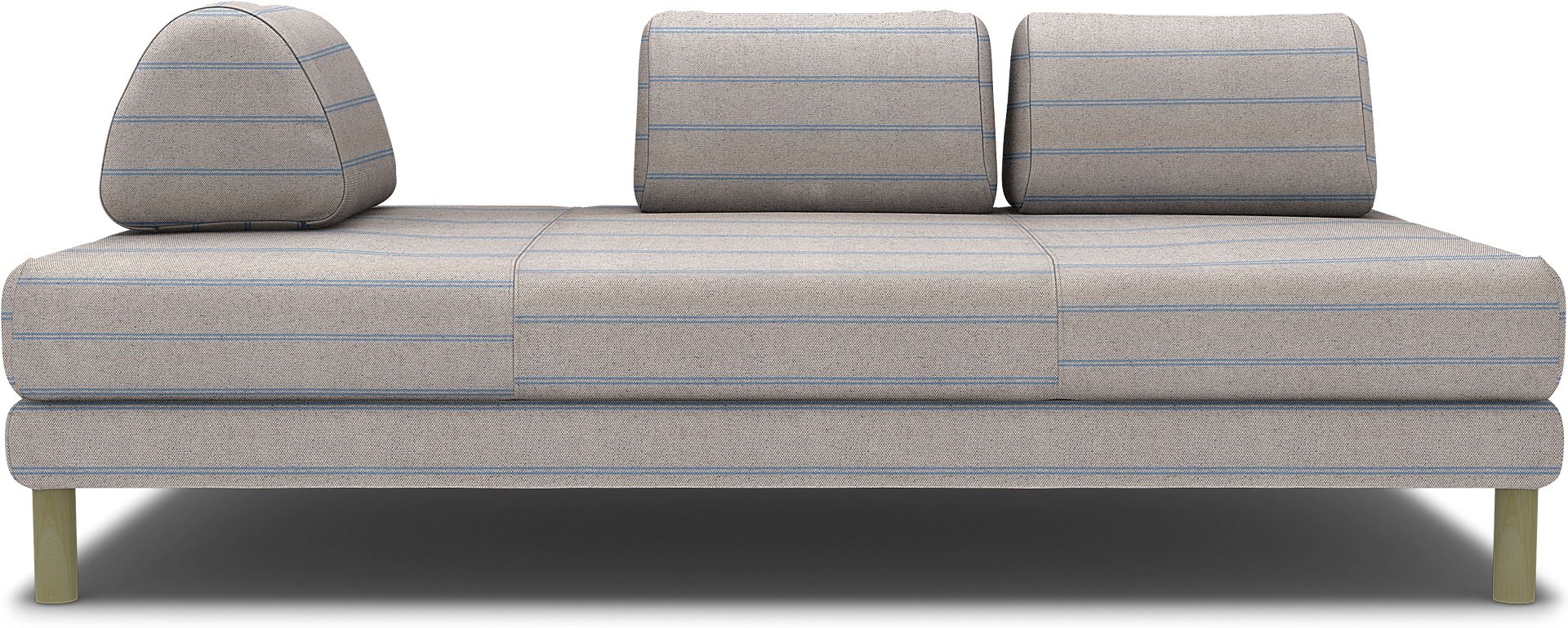 IKEA - Flottebo sofa bed cover 120 cm, Blue Stripe, Cotton - Bemz