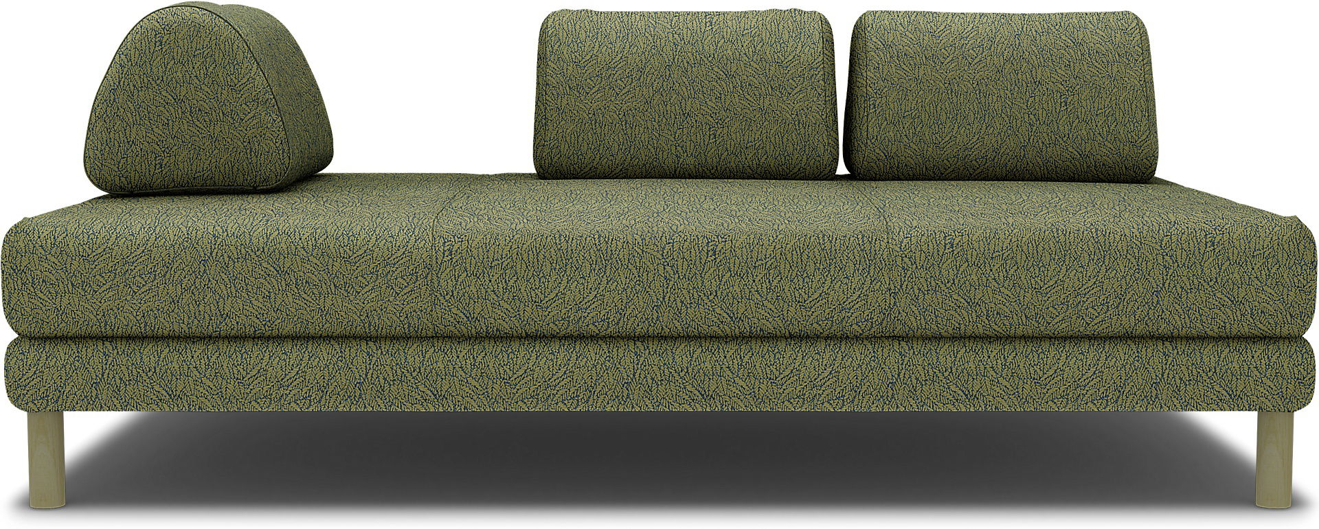 IKEA - Överdrag till Flottebo bäddsoffa 120 cm, Green, BEMZ NATURE'S PALETTE COLLECTION - Bemz