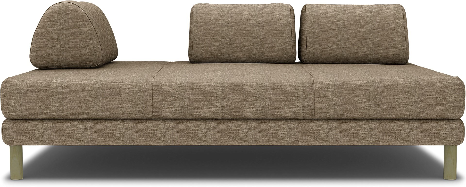 IKEA - Flottebo sofa bed cover 120 cm, Camel, Boucle & Texture - Bemz