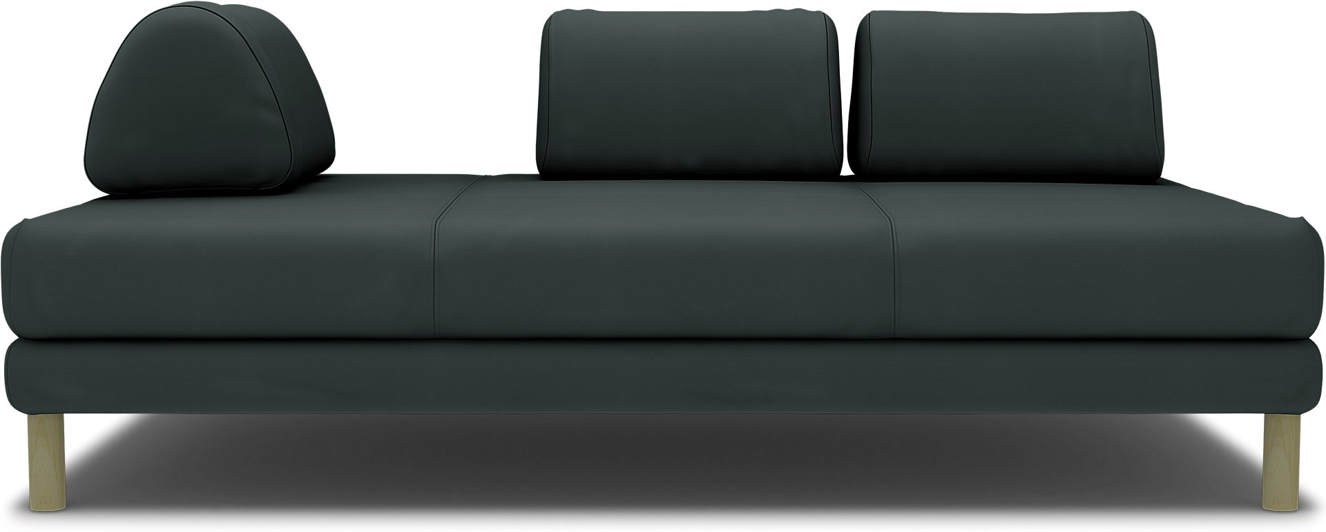 IKEA - Flottebo sofa bed cover 120 cm, Graphite Grey, Cotton - Bemz