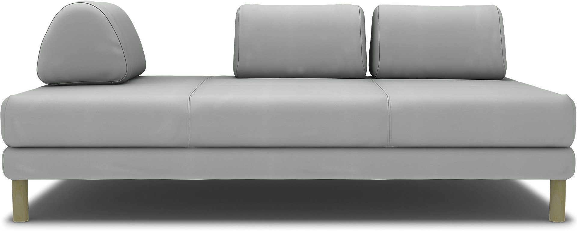 IKEA - Överdrag till Flottebo bäddsoffa 120 cm, Silver Grey, Bomull - Bemz