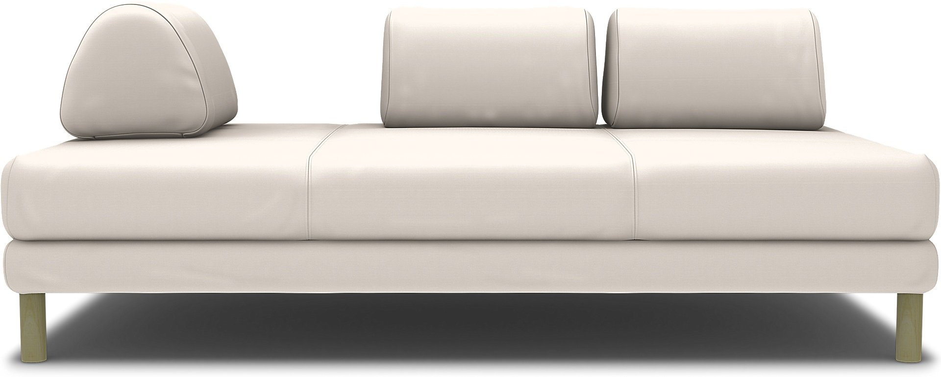IKEA - Flottebo sofa bed cover 120 cm, Soft White, Cotton - Bemz