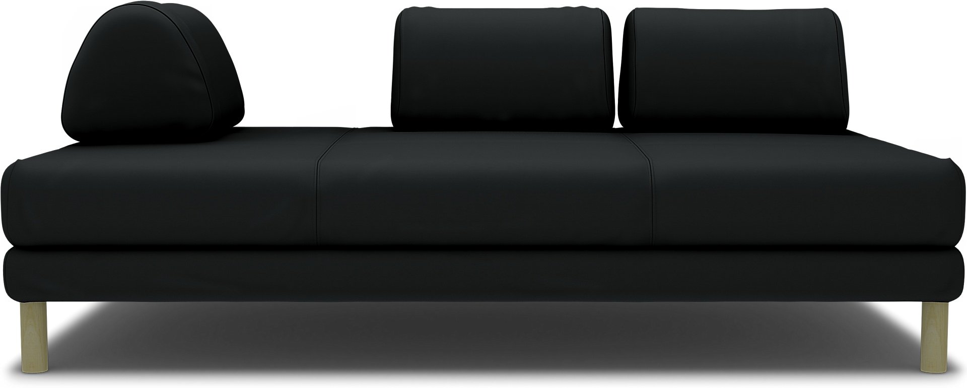 IKEA - Flottebo sofa bed cover 120 cm, Jet Black, Cotton - Bemz