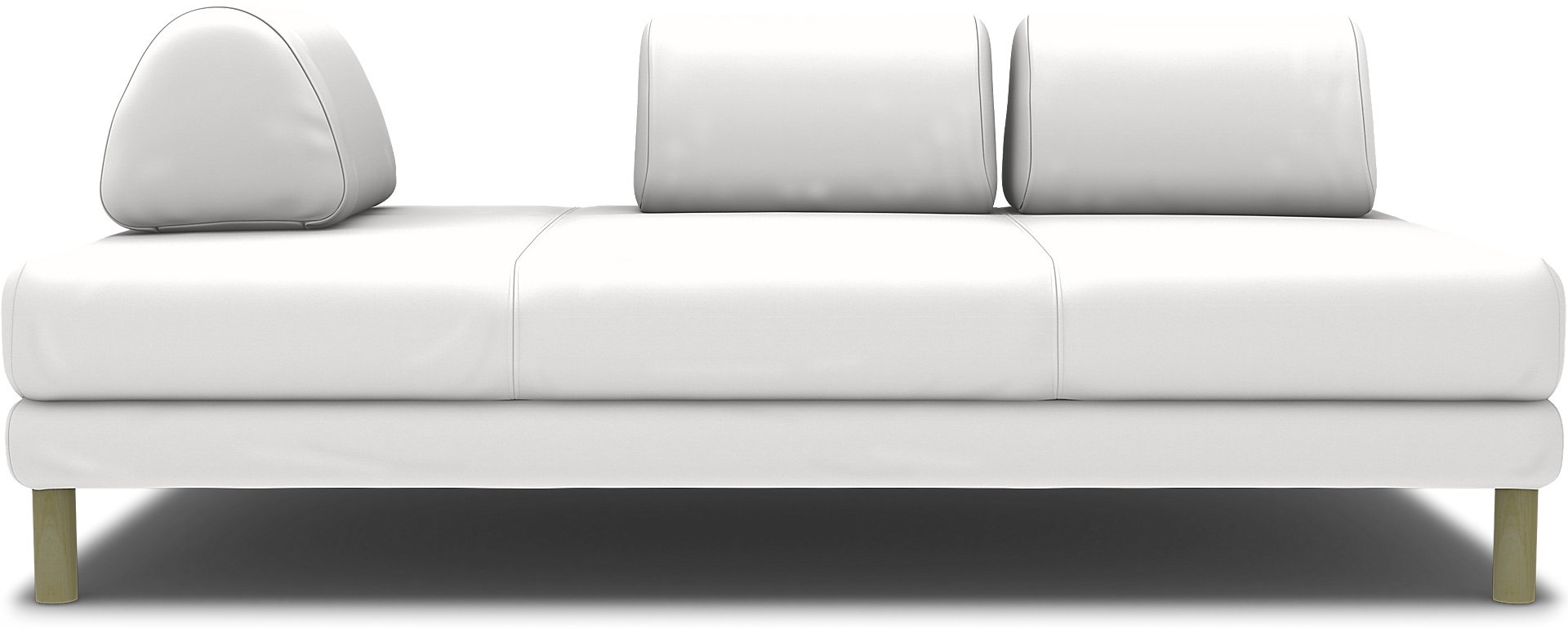 IKEA - Flottebo sofa bed cover 120 cm, Absolute White, Cotton - Bemz