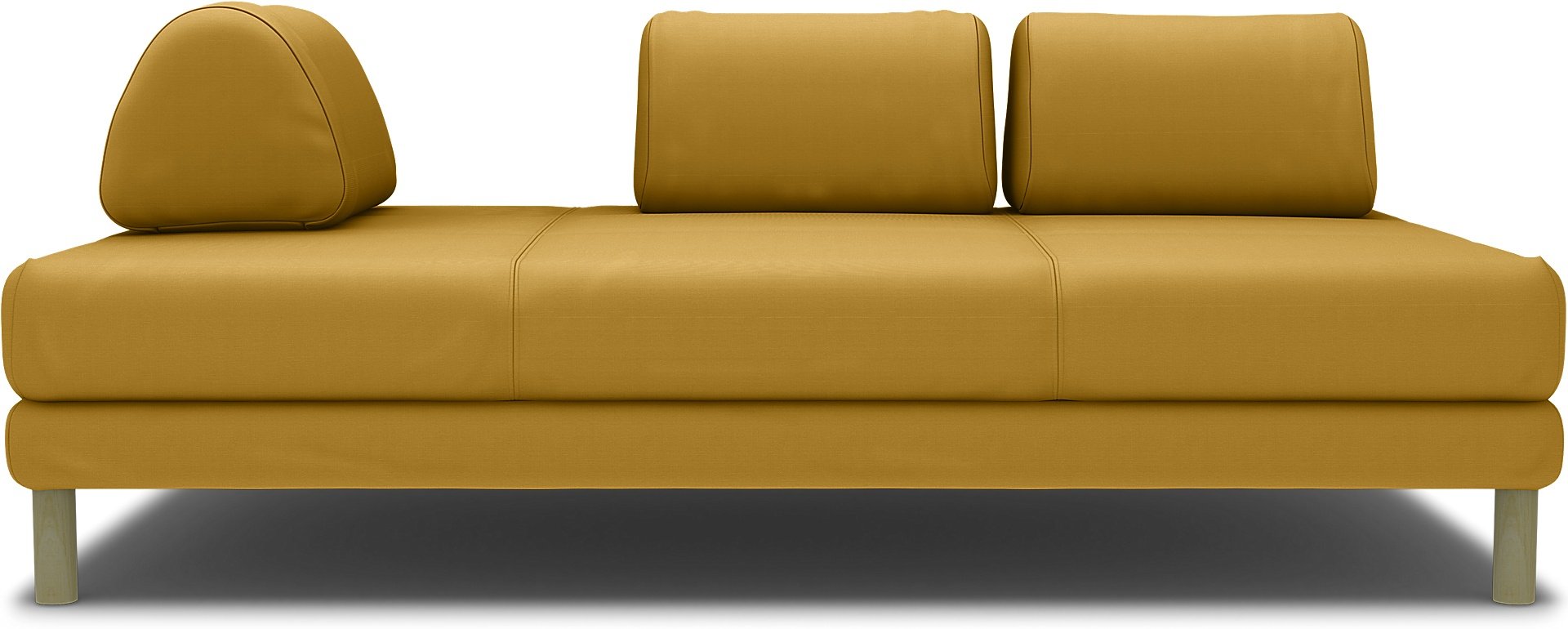 IKEA - Flottebo sofa bed cover 120 cm, Honey Mustard, Cotton - Bemz