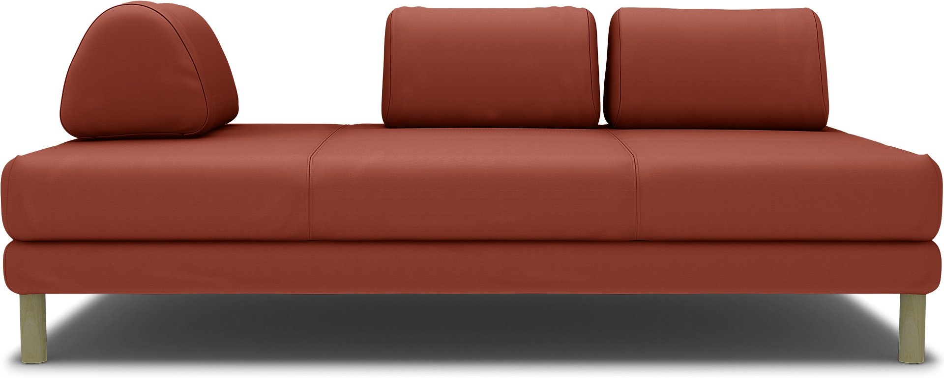 IKEA - Flottebo sofa bed cover 120 cm, Burnt Orange, Cotton - Bemz