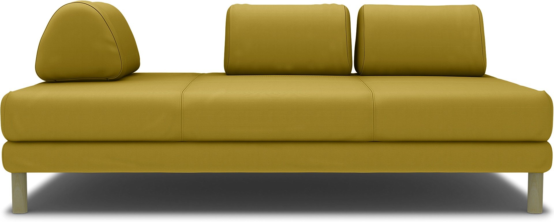 IKEA - Flottebo sofa bed cover 120 cm, Olive Oil, Cotton - Bemz