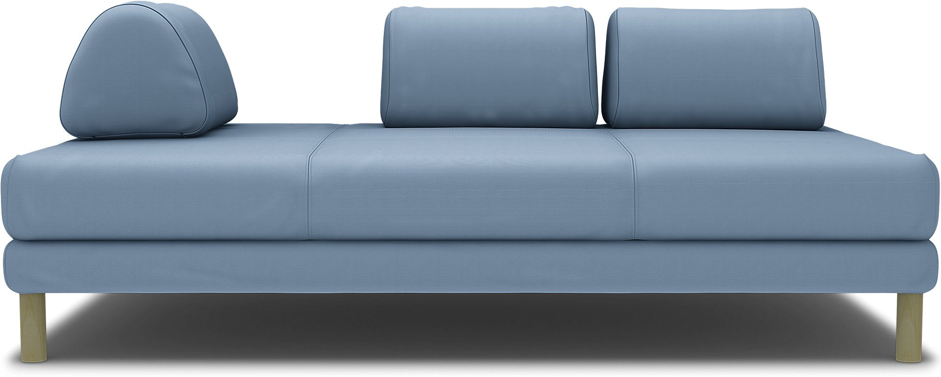 IKEA - Flottebo sofa bed cover 120 cm, Dusty Blue, Cotton - Bemz