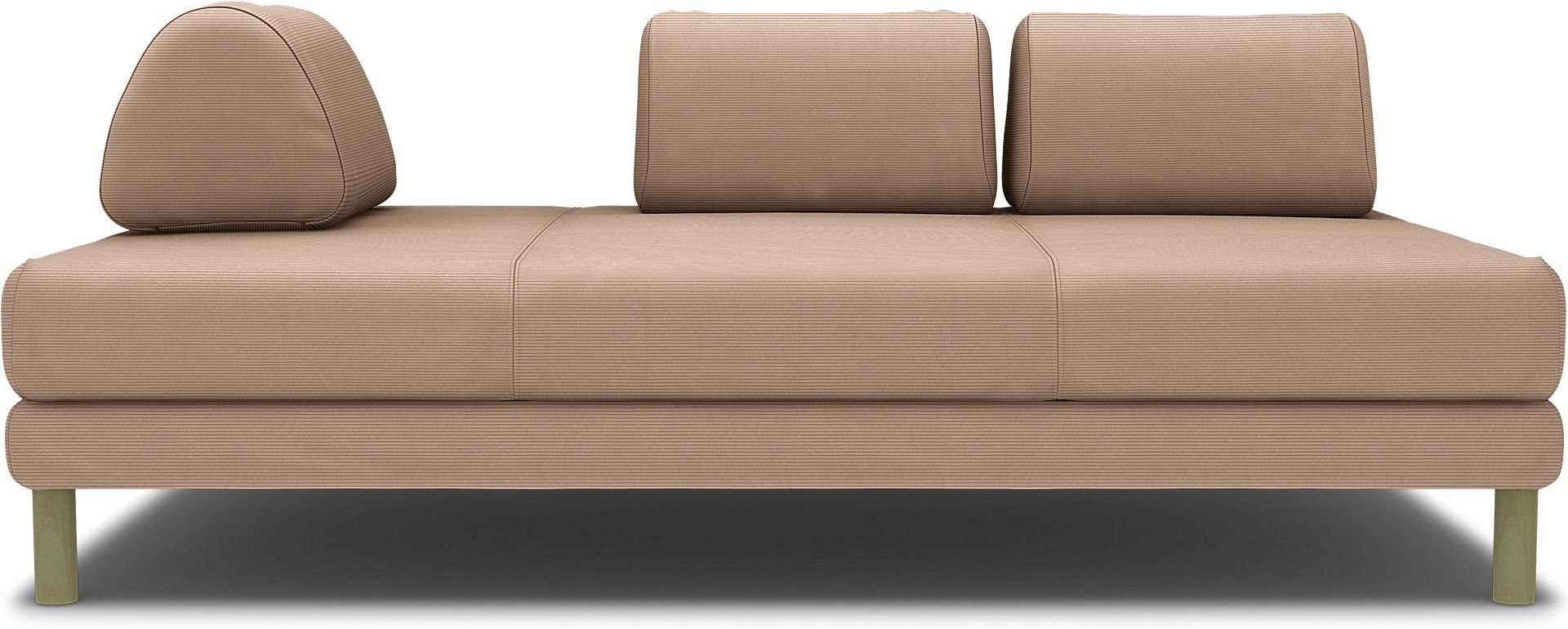 IKEA - Överdrag till Flottebo bäddsoffa 120 cm, Dusty Rose, Manchester - Bemz