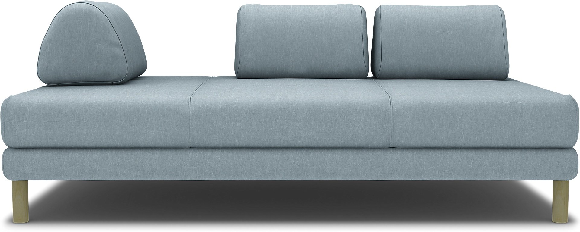 IKEA - Flottebo sofa bed cover 120 cm, Dusty Blue, Linen - Bemz