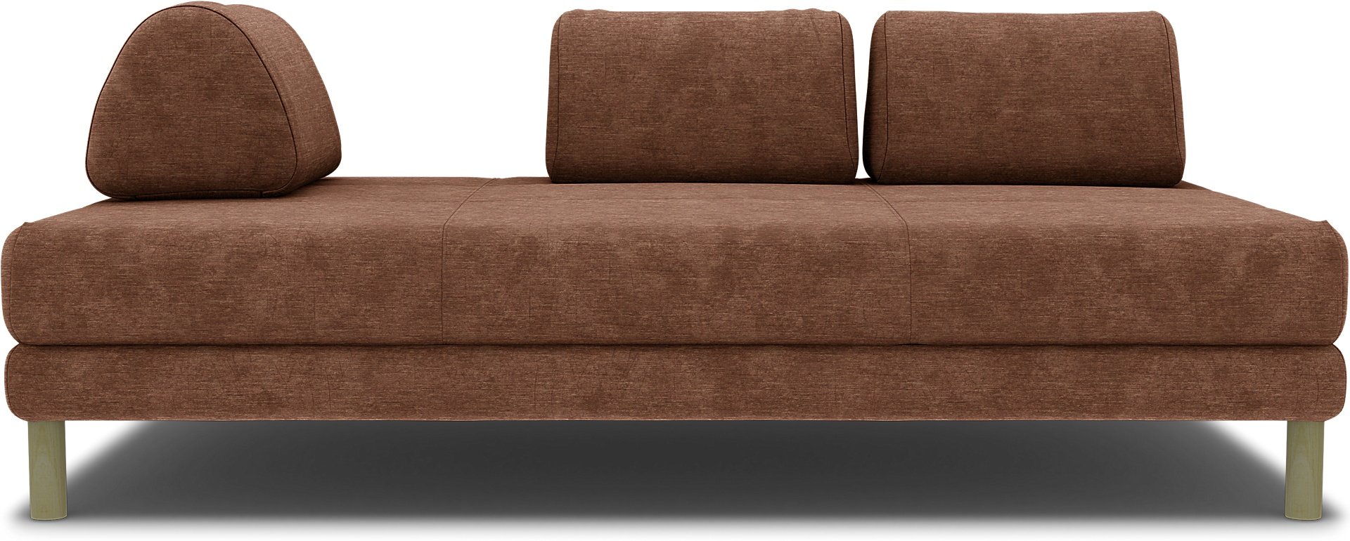 IKEA - Flottebo sofa bed cover 120 cm, Vintage Rose, Velvet - Bemz