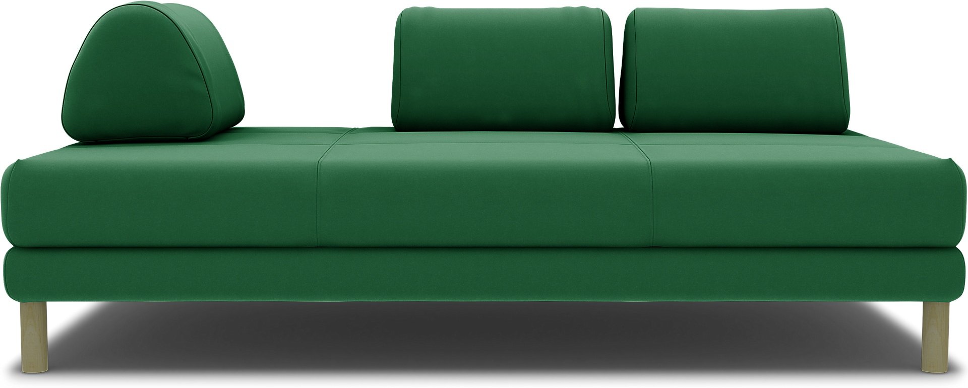 IKEA - Flottebo sofa bed cover 120 cm, Abundant Green, Velvet - Bemz