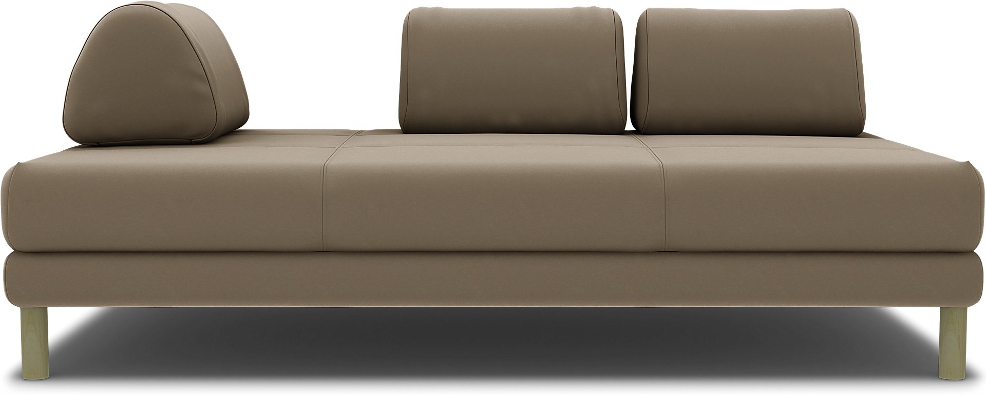 IKEA - Flottebo sofa bed cover 120 cm, Taupe, Velvet - Bemz